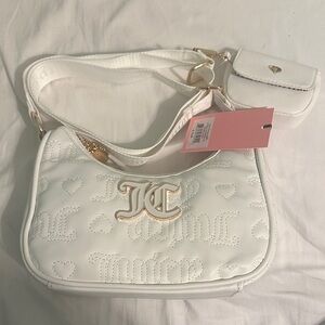 Juicy Couture White Embossed Shoulder Bag